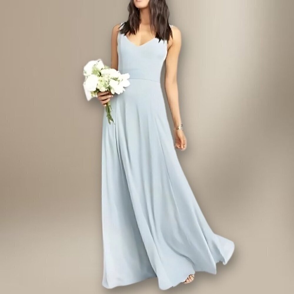 Show Me Your Mumu Jenn Maxi Dress V Neckline Sleeveless Silver Sage Deep M NWT